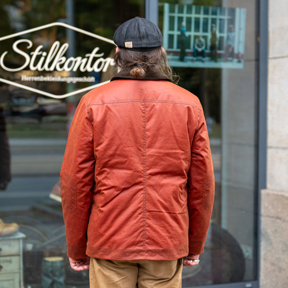 POLLUX RANGER Waxed Winter-Jacket Brick Red