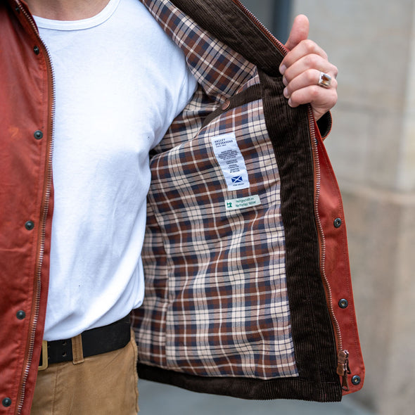 POLLUX RANGER Waxed Winter-Jacket Brick Red