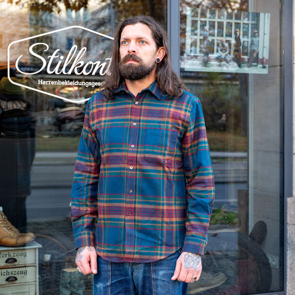 Flannelshirt Glen Blue Green