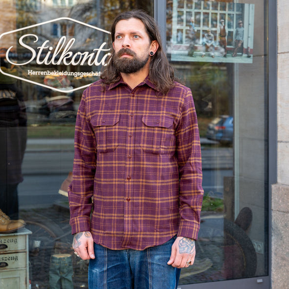 Flannelshirt Stringer Bordeaux