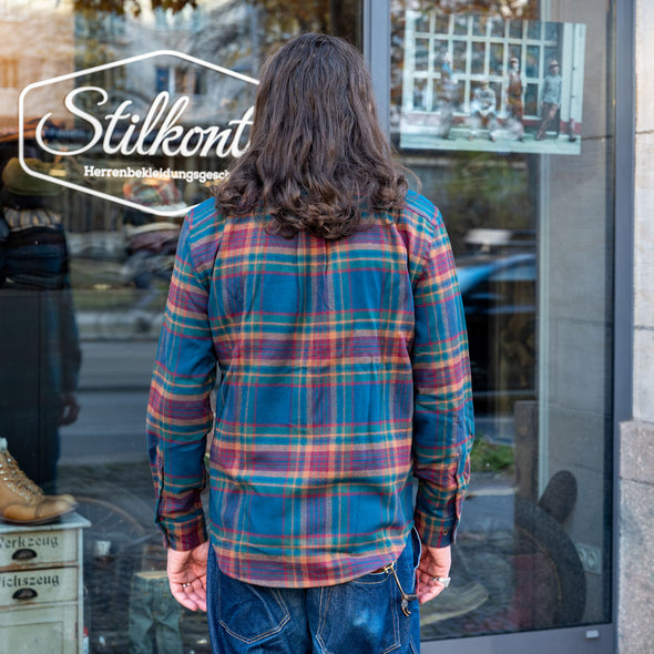 Flannelshirt Glen Blue Green