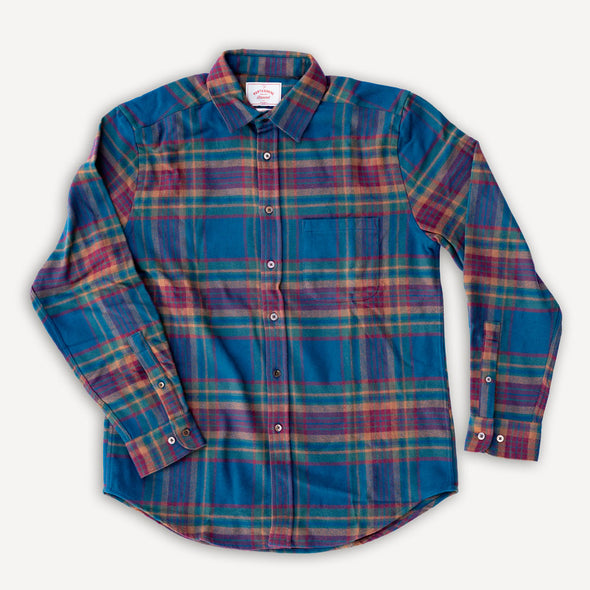 Flannelshirt Glen Blue Green