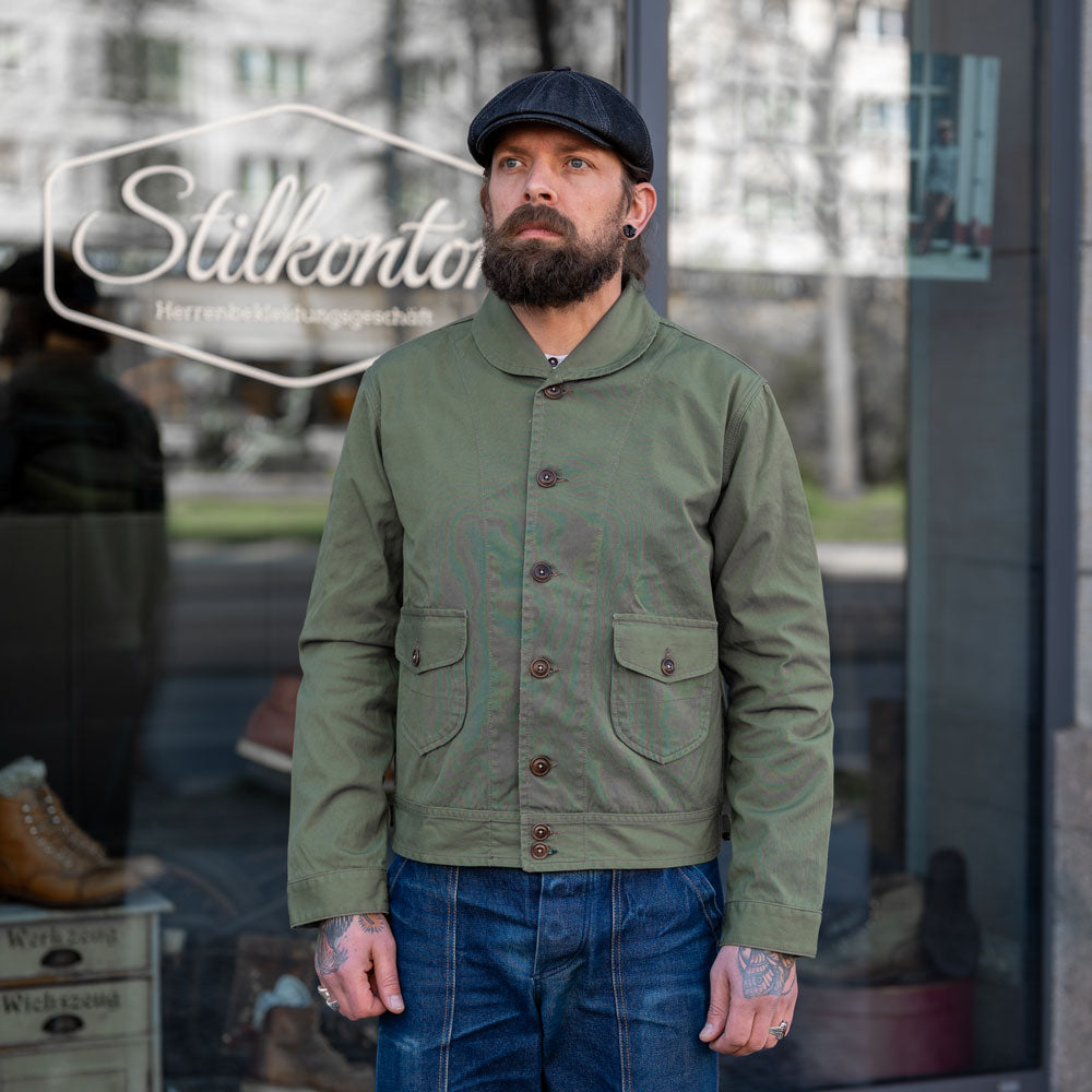 Cotton Canvas Jacket Green