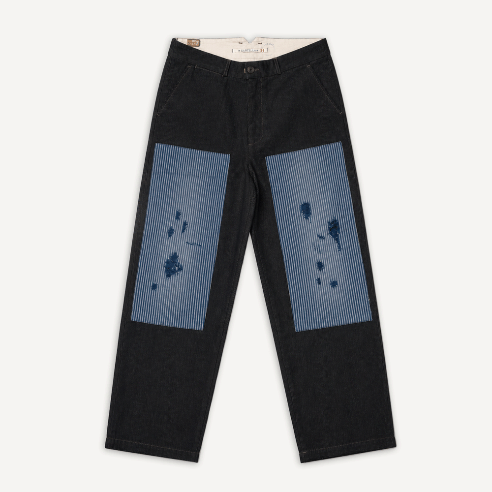 Cotton Pants Grey Striped BnB