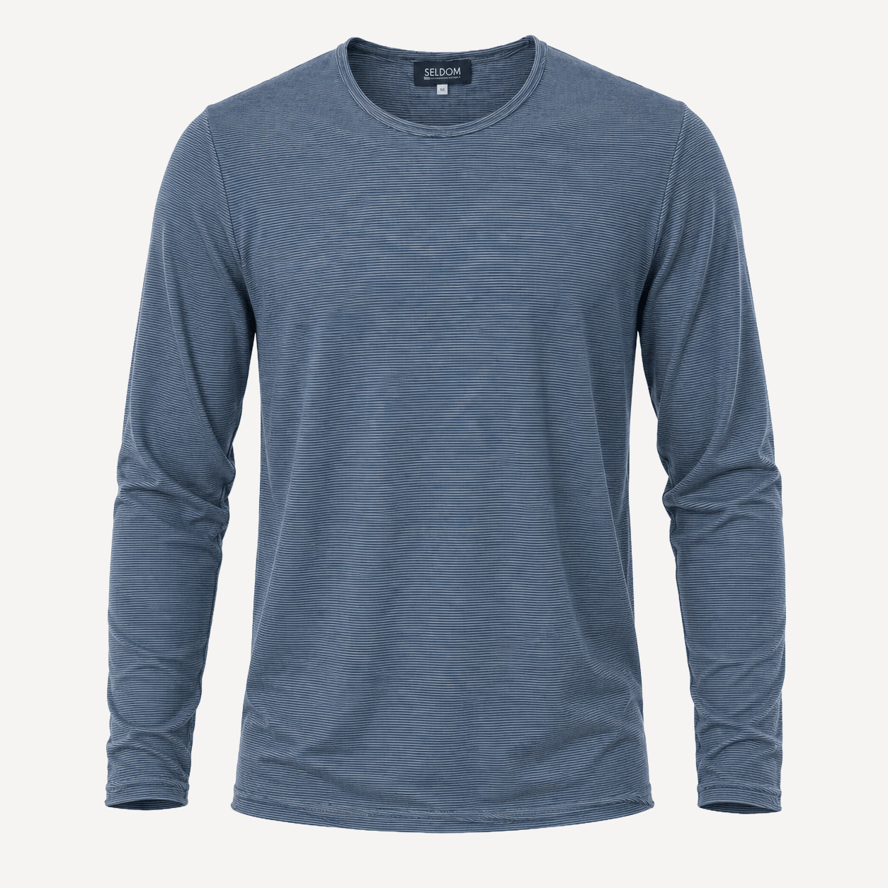 Strickpullover Rundhals Blau