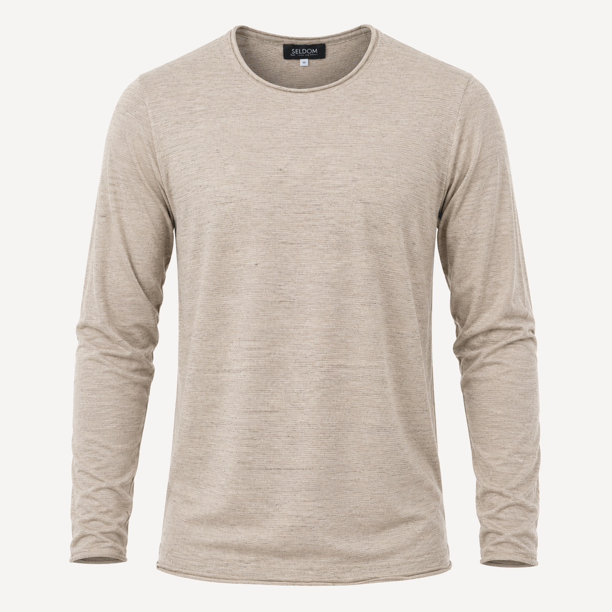 Strickpullover Rundhals Beige