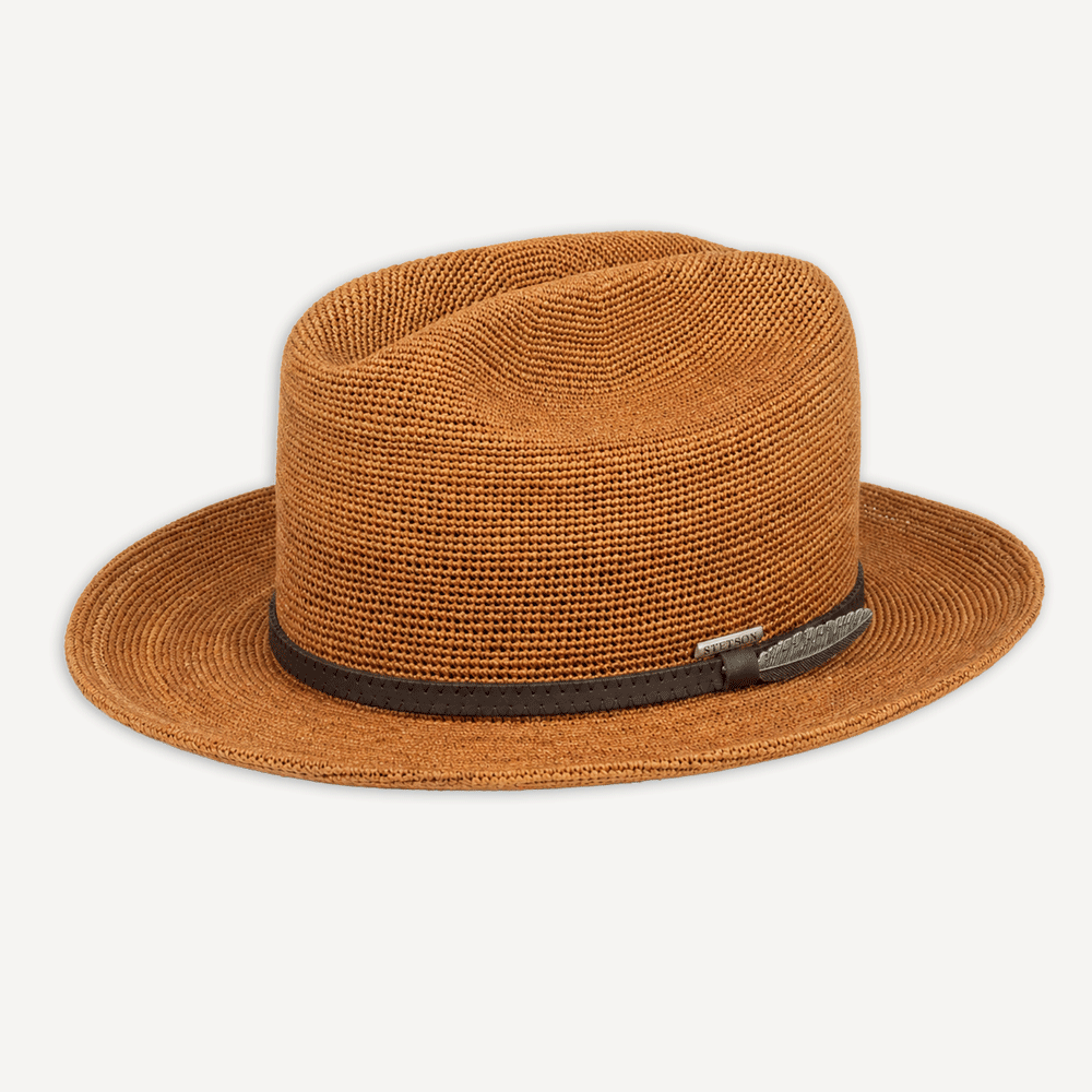Western Raffia Crochet Braun
