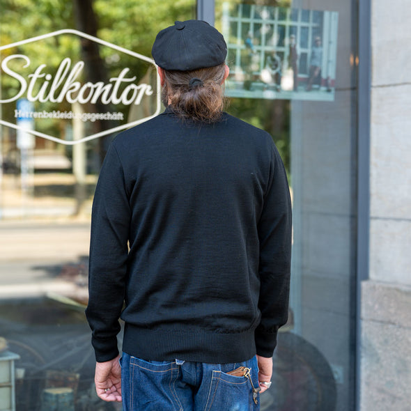 Open Polo Longsleeve Black