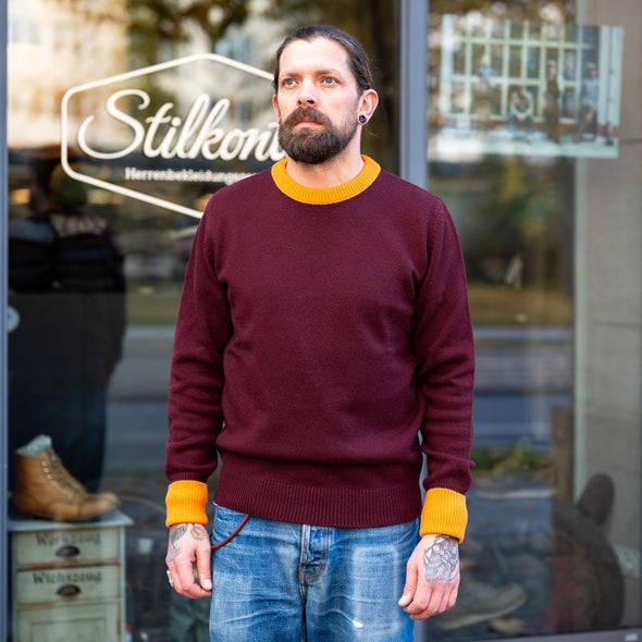 Strickpullover Crew Neck Bordeaux
