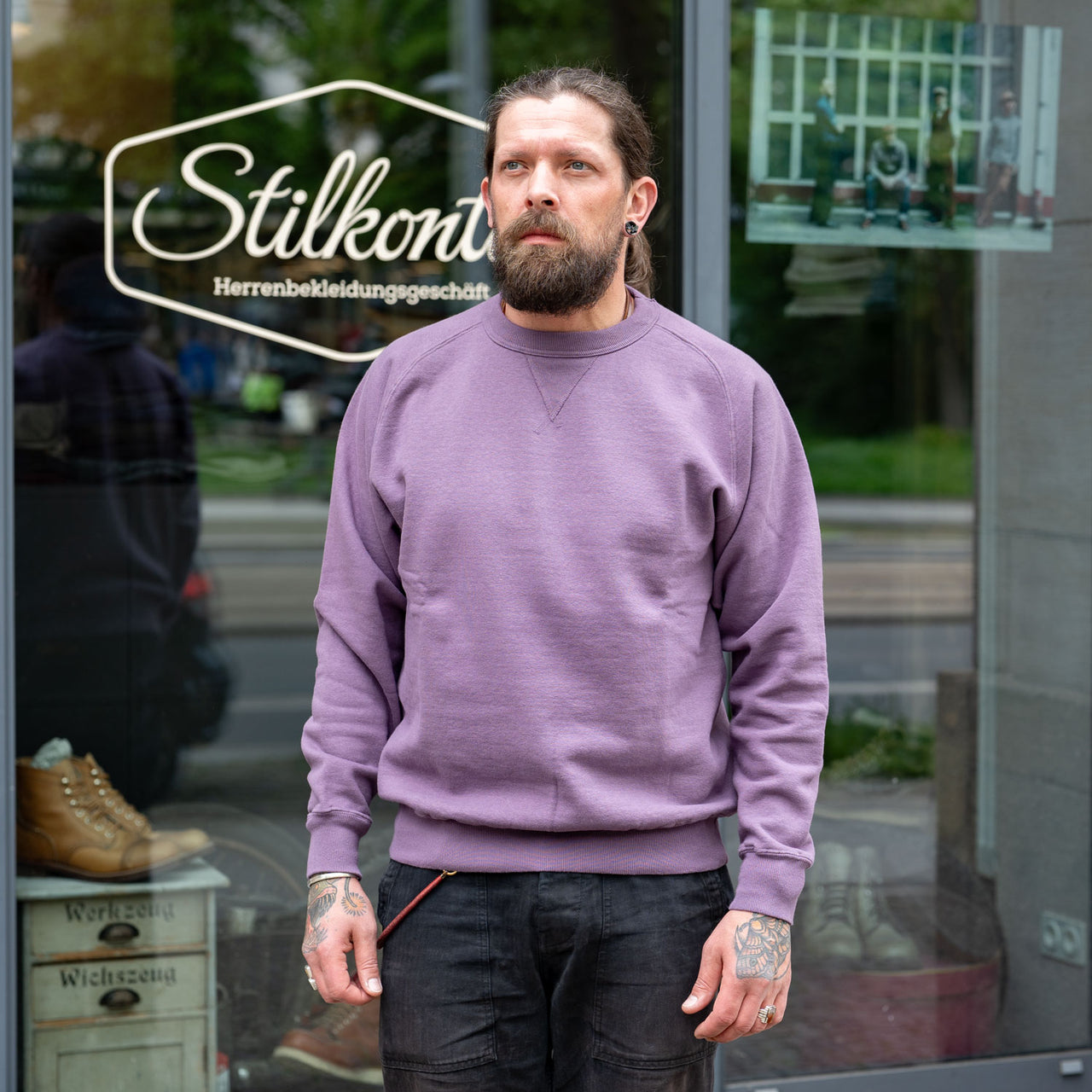 Raglan Sweatshirt Puamana Vintage Violet