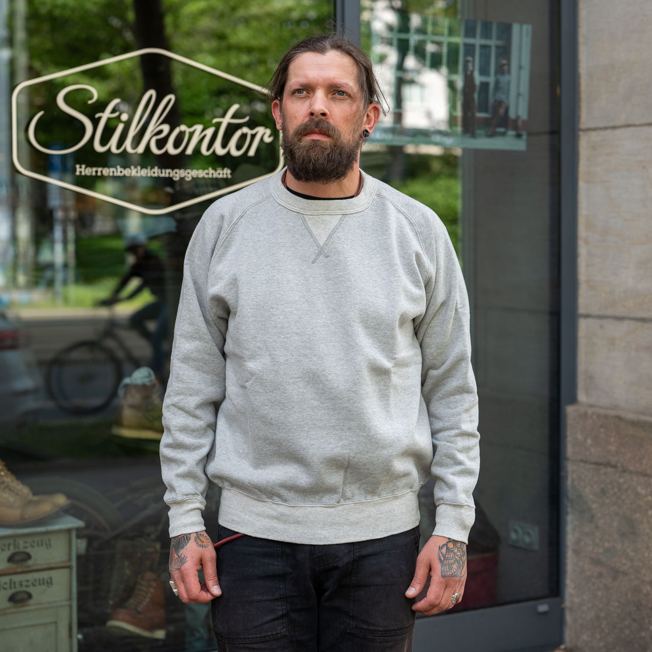 Raglan Sweatshirt Puamana Hambledon Grey