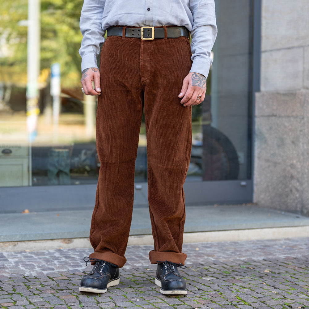 Kindermann Corduroy Chino Pants Brown
