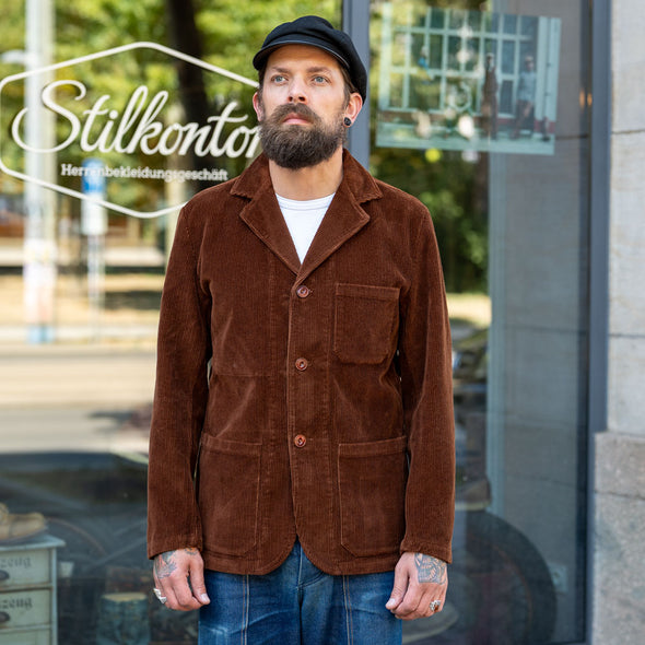 Work Blazer Kindermann Cord Brown