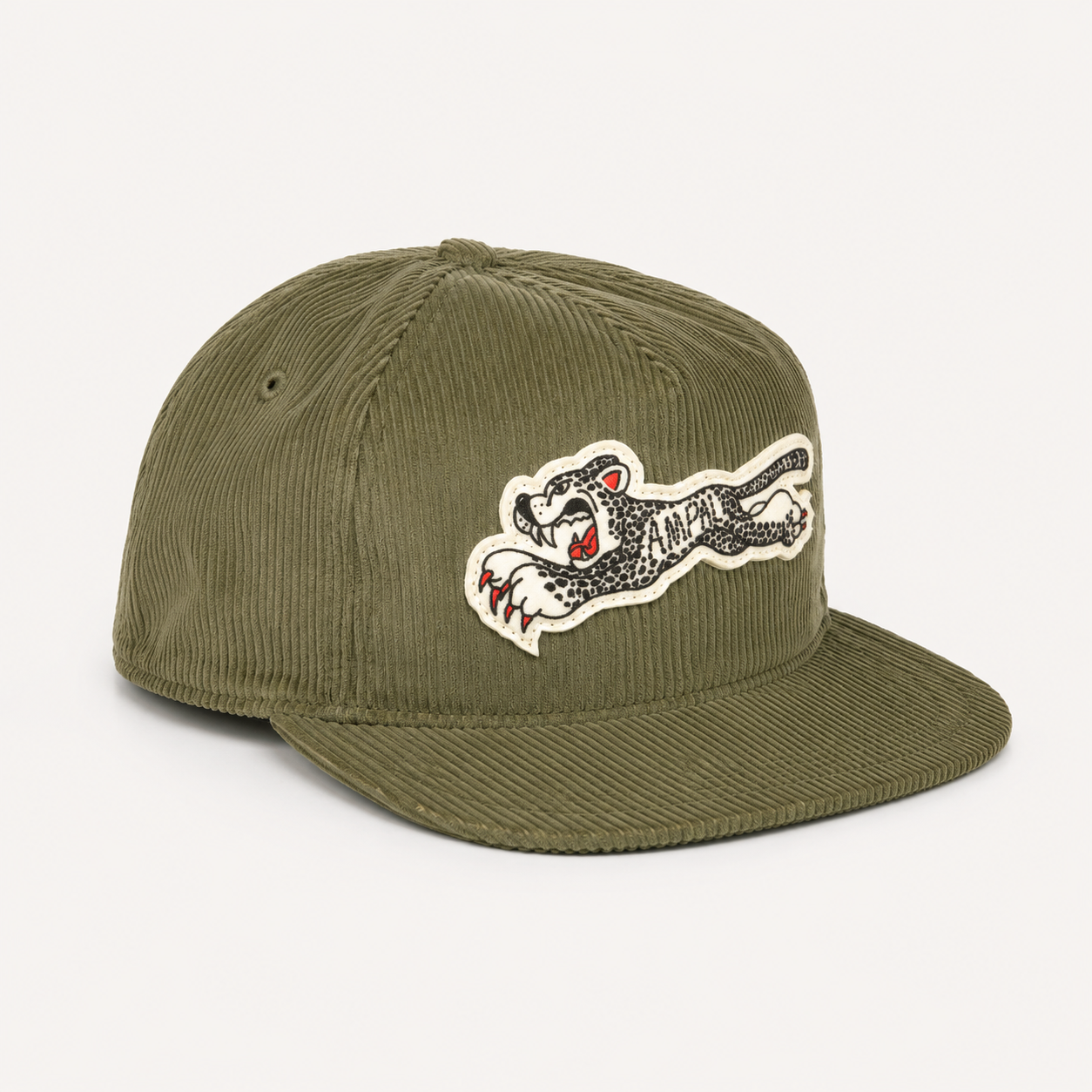 Snapback Cap Cheetah Cord Green