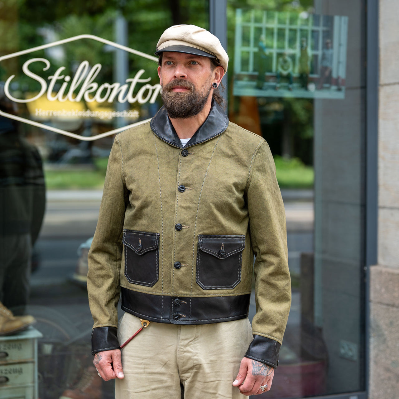 Jacket Canvas Horsehide Green