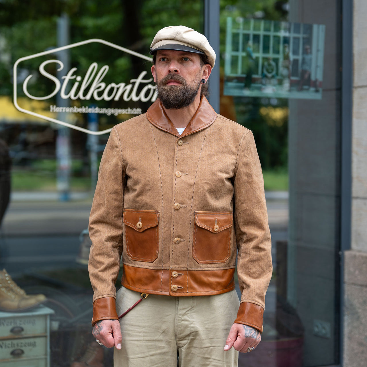 Jacket Cavas Horsehide Brown