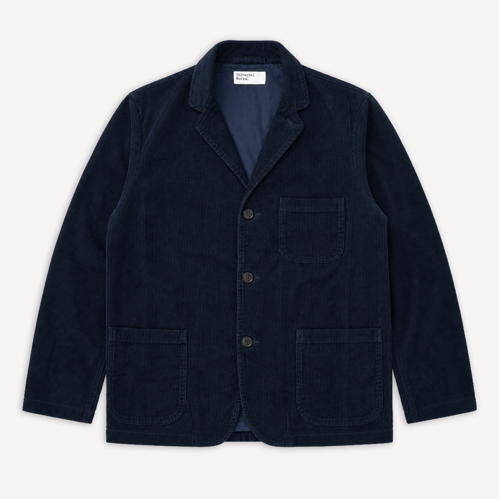 Three Button Jacket Cord Navy