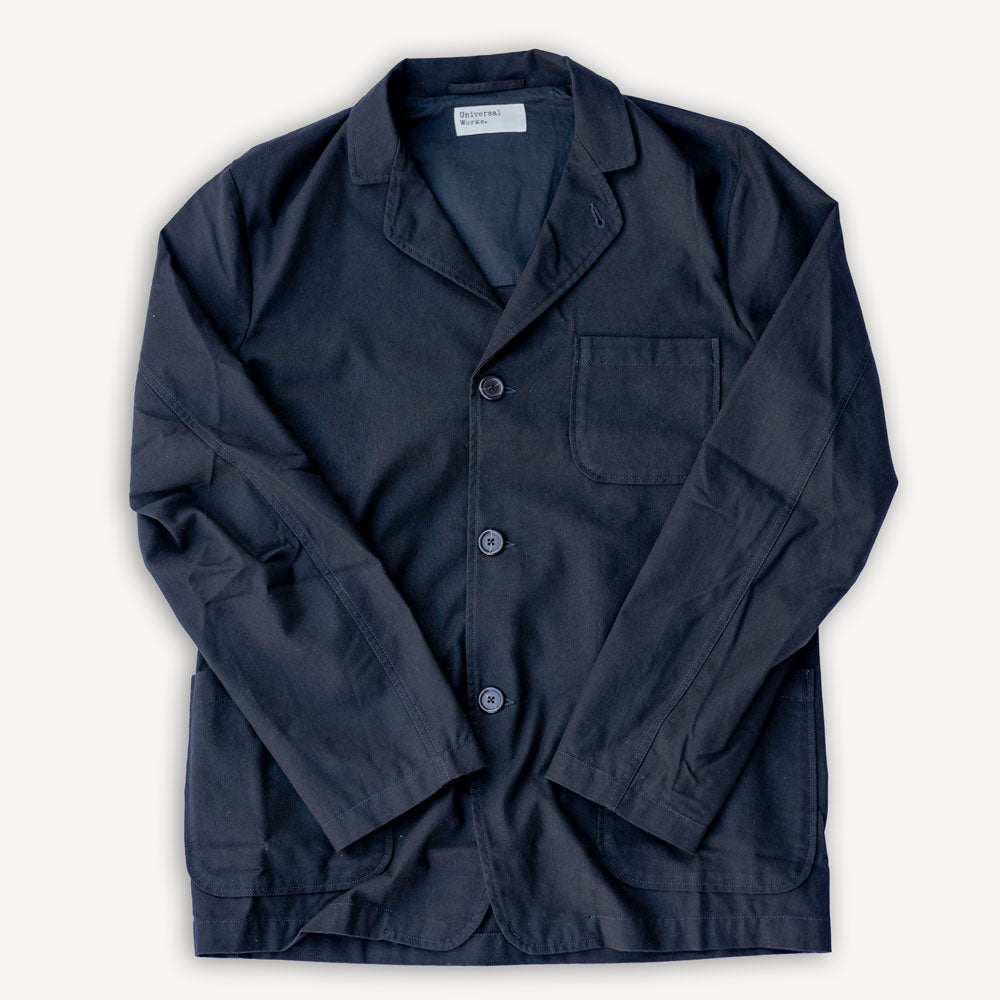 Three Button Jacket Valencia Cotton Black