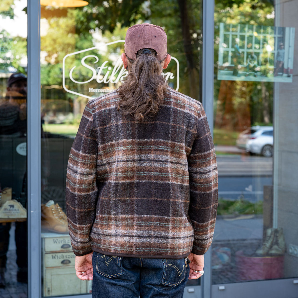 Pino Wool Fleece Cardigan Brown