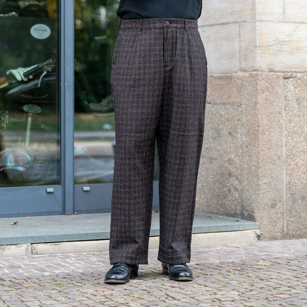 Duke Pant Cedar Check Brown