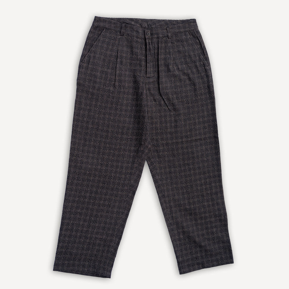 Duke Pant Cedar Check Brown