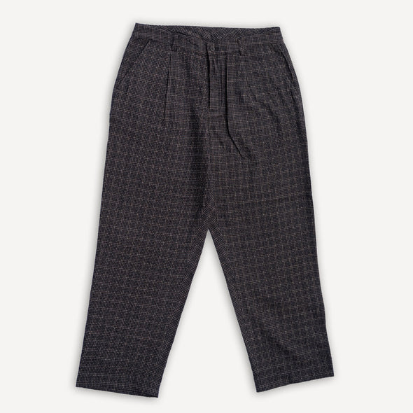 Duke Pant Cedar Check Brown