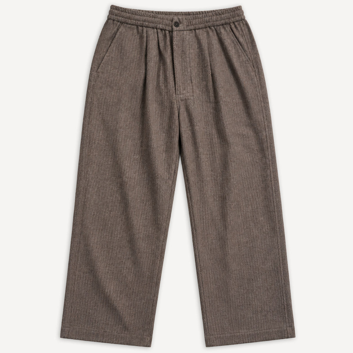Gillespie Pants Wool Herringbone Brown