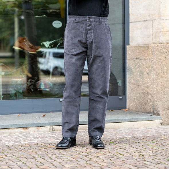 Military Chino Cord Charcoal