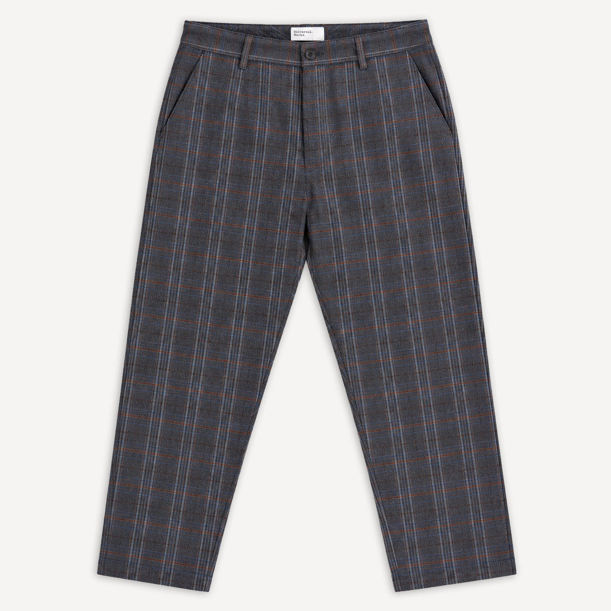 Military Chino Twist Wool Check Brown