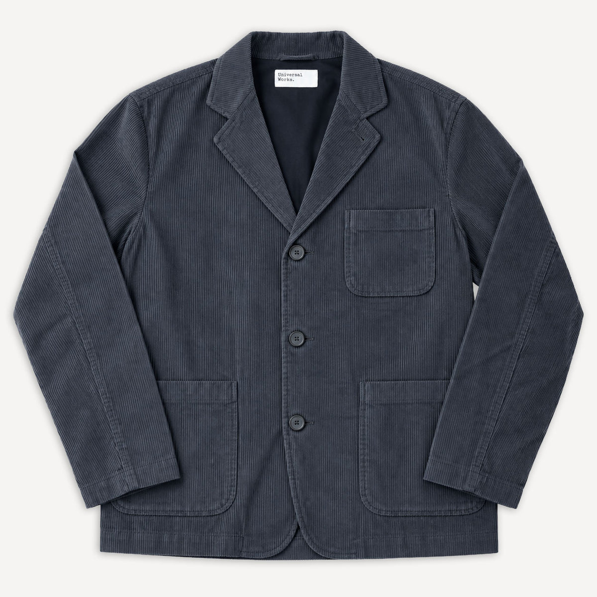 Three Button Jacket Cord Charcoal