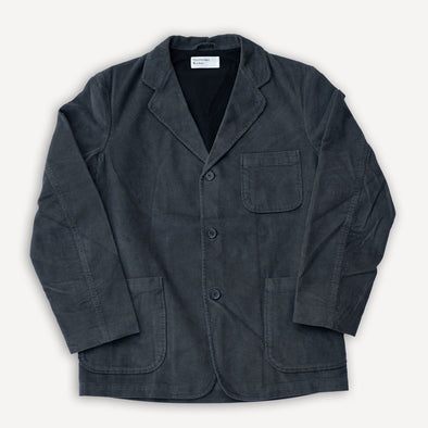 Three Button Jacket Cord Charcoal