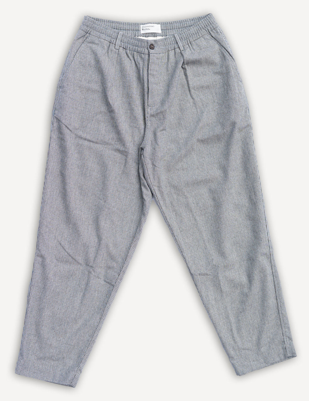 Pleated Track Pant Leon Tweed Grey
