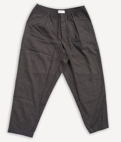 Pleated Track Pant Upcycled Italian Tweed Brown