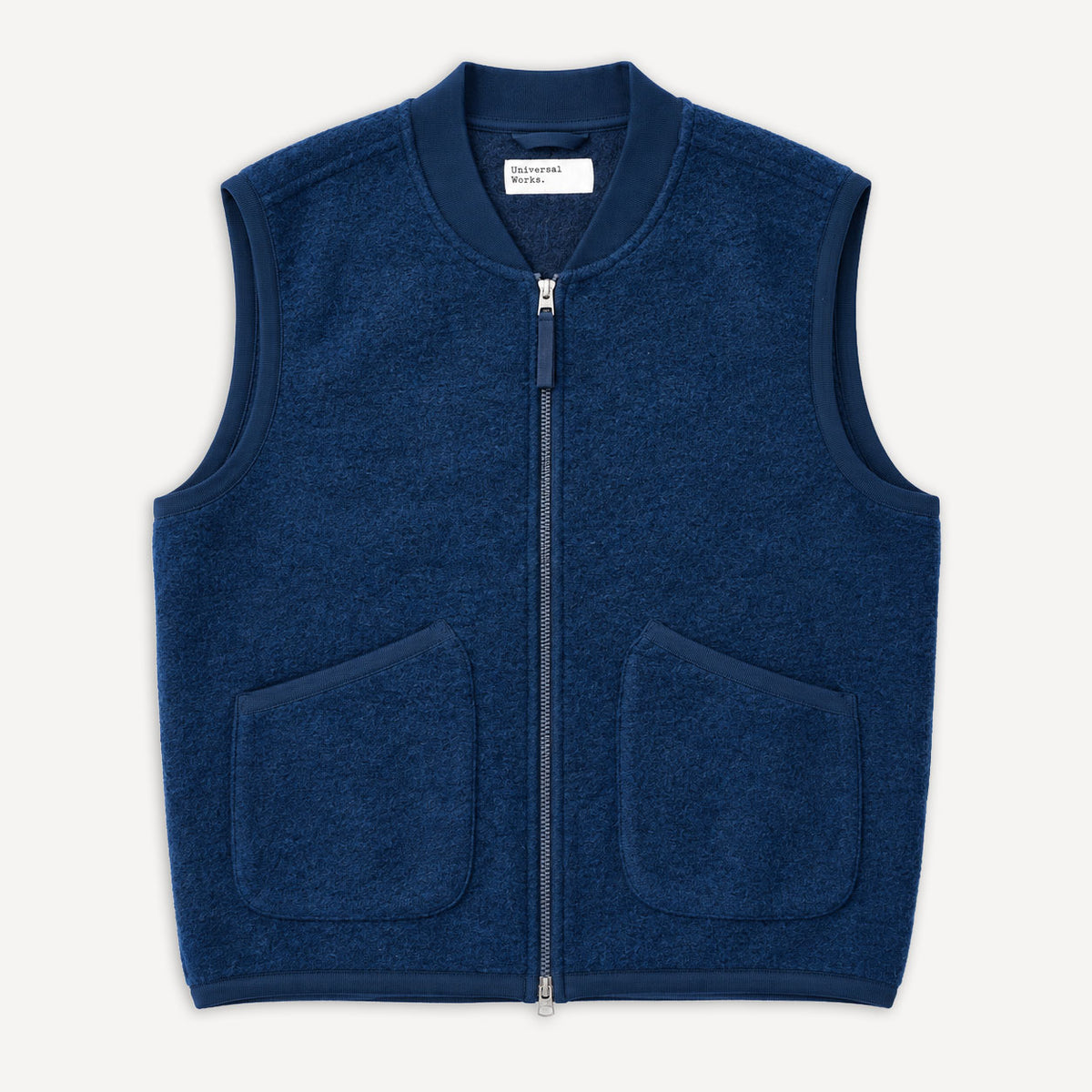 Zip Waistcoat Indigo