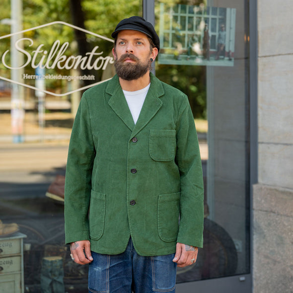 Three Button Jacket Cord Green
