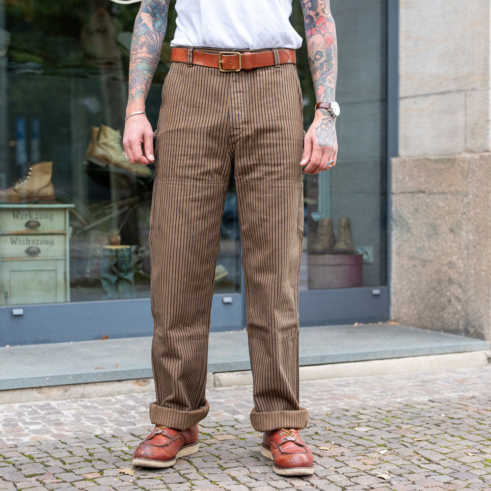 Ortega Pants Herringbone Dobby Brown