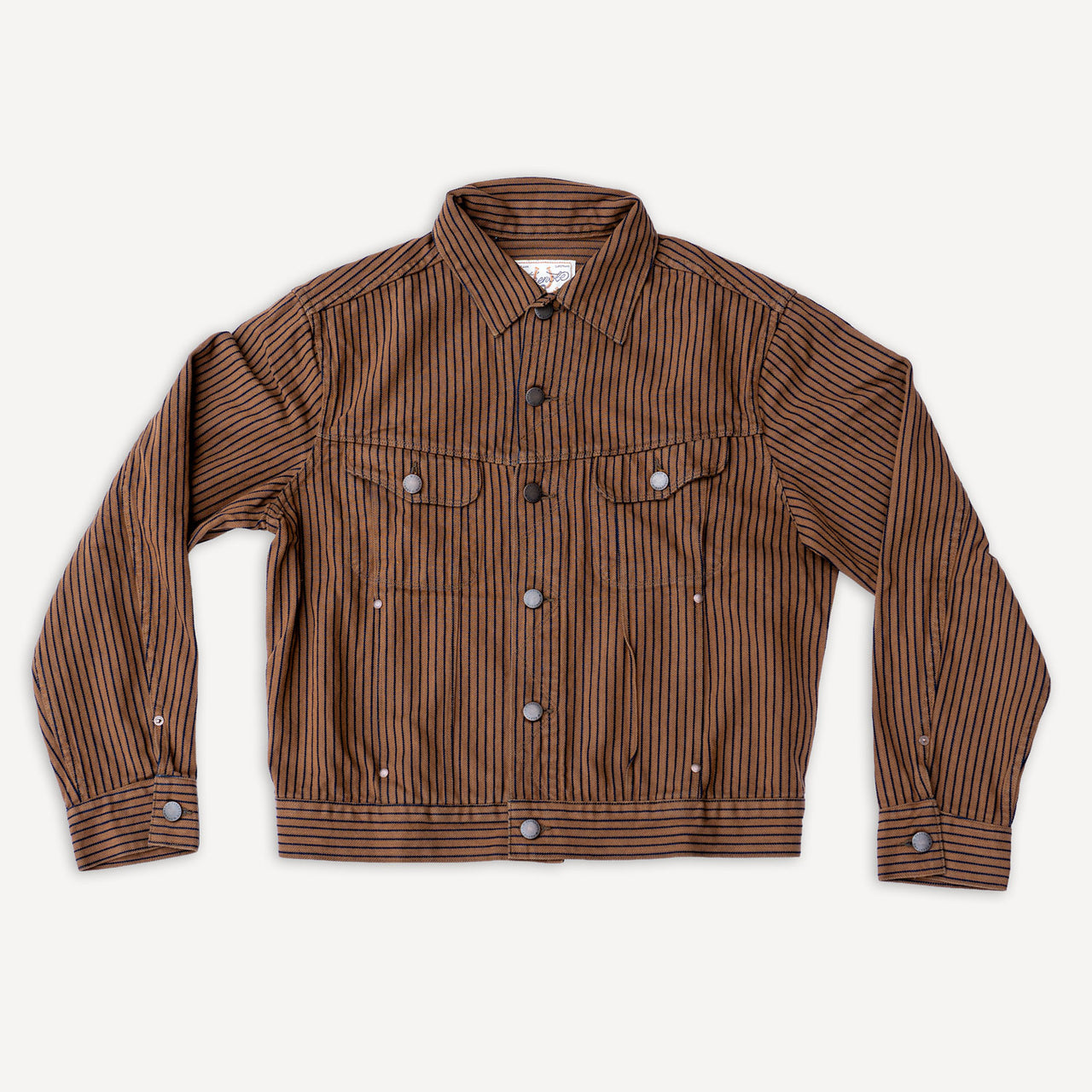 High Low Jacket Herringbone Brown
