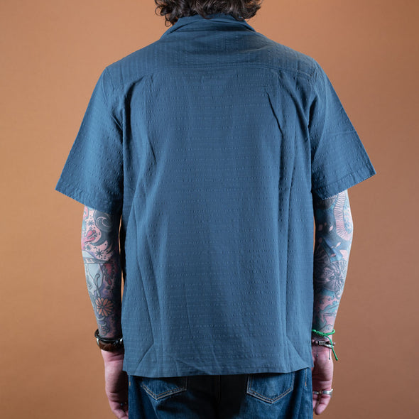 Kuno Shirt Seersucker Shortsleeve Blue