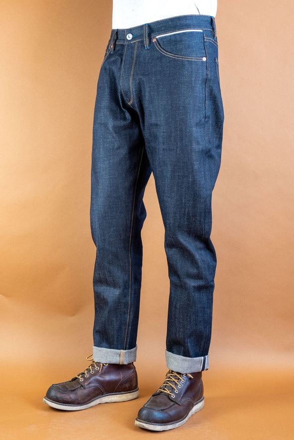 B-04 Relaxed Jeans 13 oz. Brown Cotton Selvedge