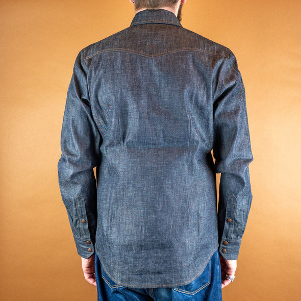 Schmales Blaumann Jeanshemd dunkelblau 8oz.