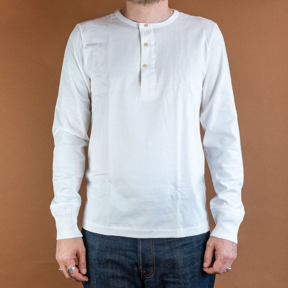 Knopfleistenhemd Langarm White