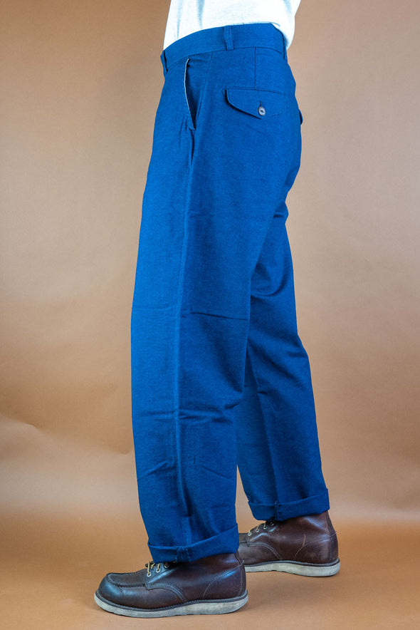 Cotton/Linen Pants 130 Blue