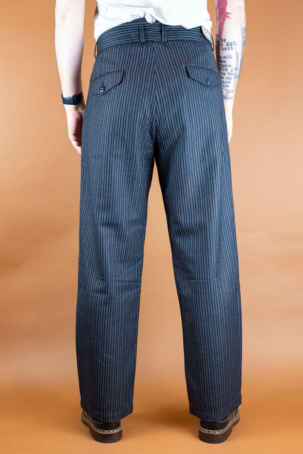 Wool Pants 130 Striped Grey