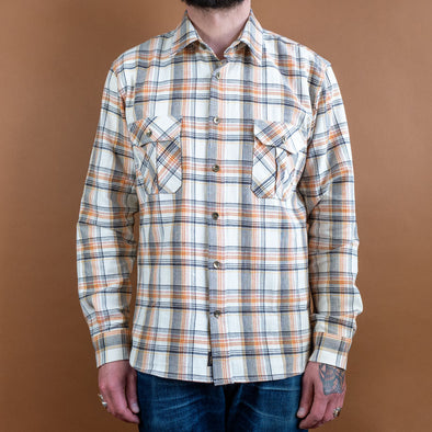 Walton Shirt Checked Flanell Beige/Brown